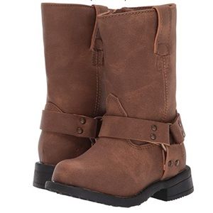 frye & co kids leather boots size 9